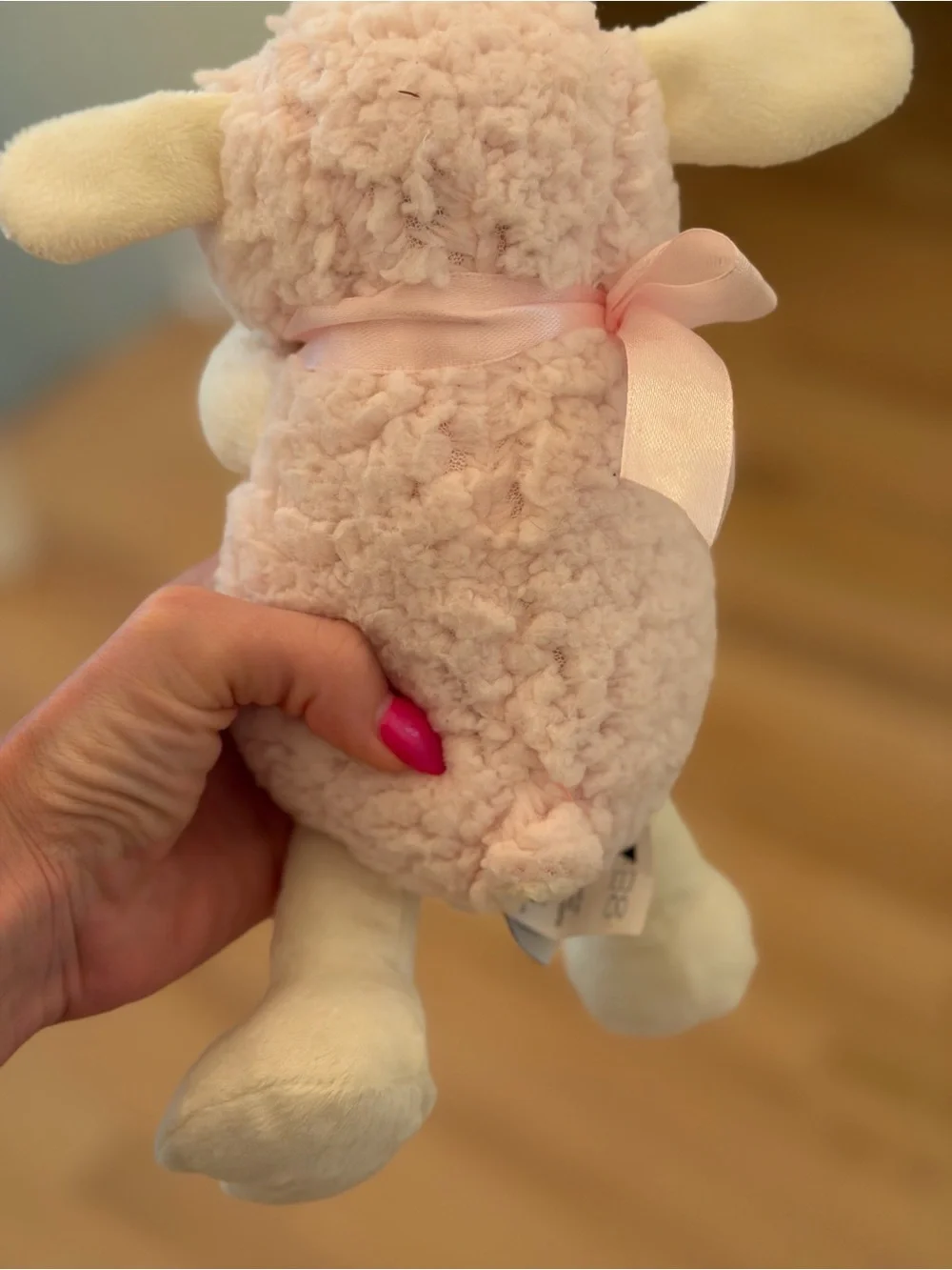 Plush Pink Lamb Stuffed Animal